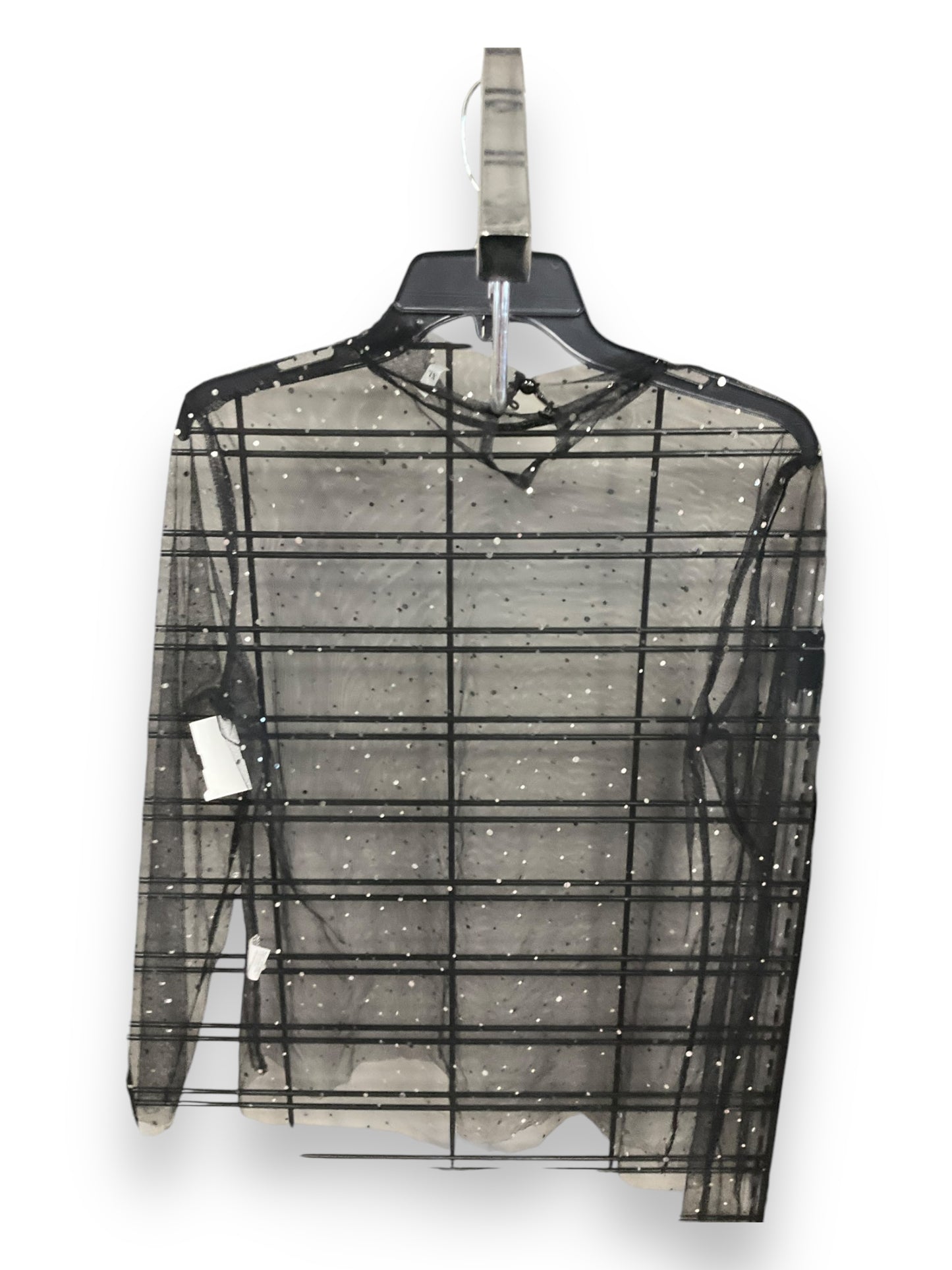 Top Long Sleeve By Clothes Mentor In Black & Silver, Size: Xl