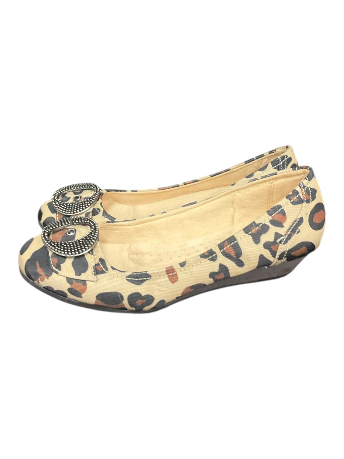 Shoes Heels Platform By Dr Scholls In Animal Print, Size: 7.5