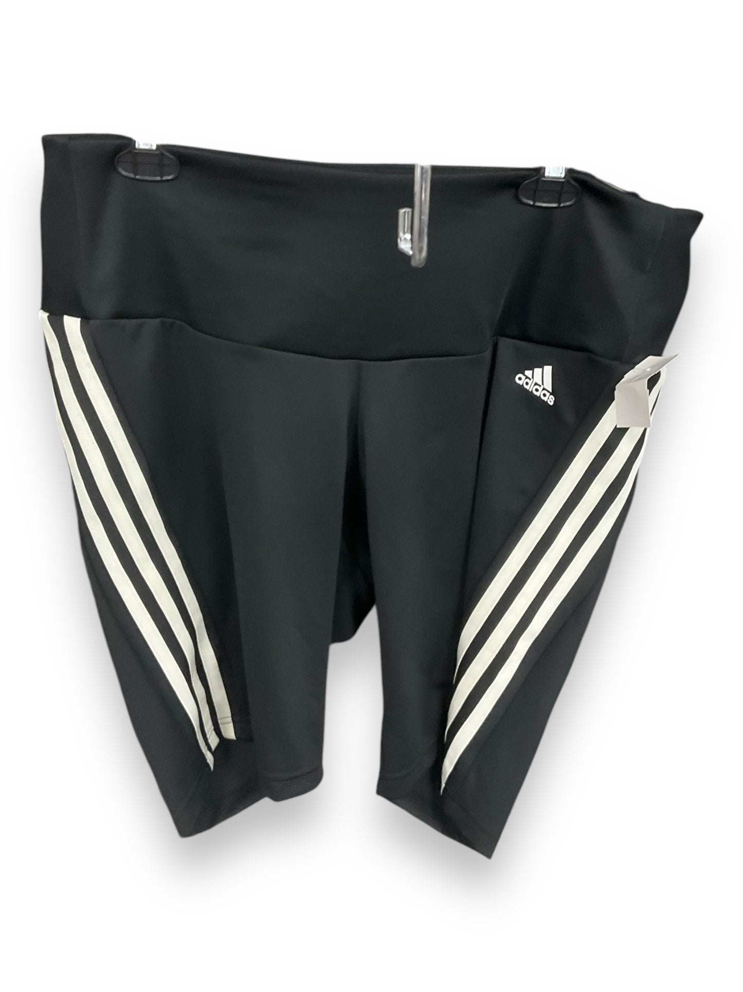 Athletic Shorts By Adidas In Black & White, Size: 2x