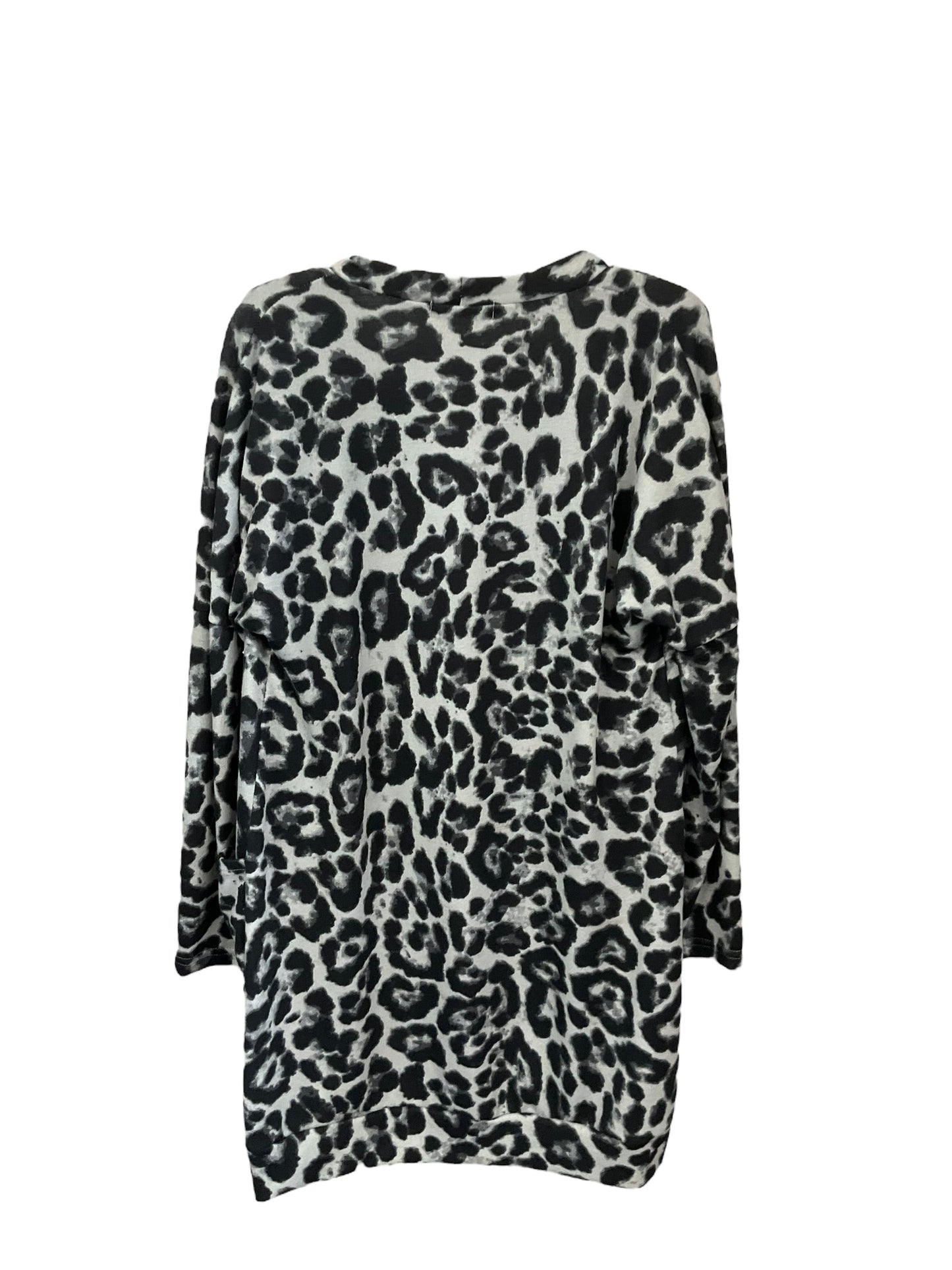 Sweater Cardigan By Amaryllis In Animal Print, Size: S