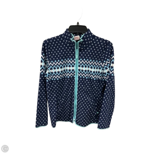 Jacket Fleece By Talbots In Blue, Size: M