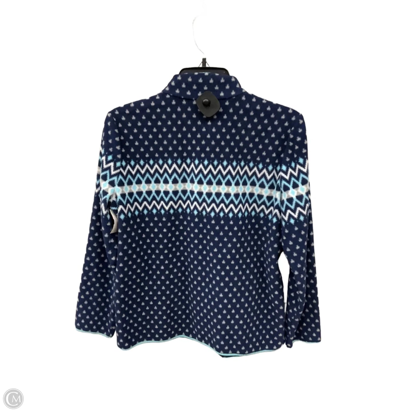 Jacket Fleece By Talbots In Blue, Size: M