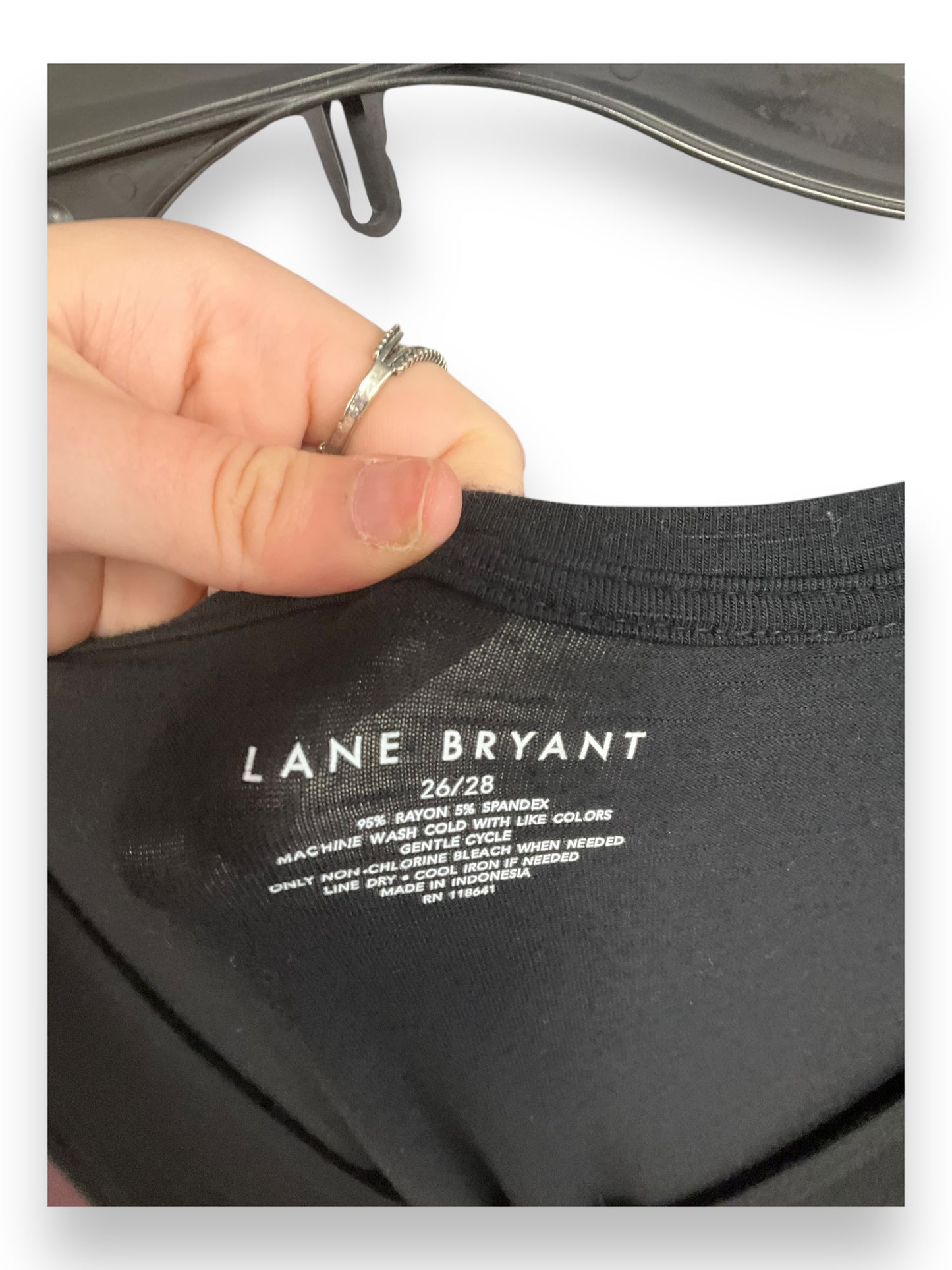 Top Long Sleeve By Lane Bryant In Black, Size: 3x