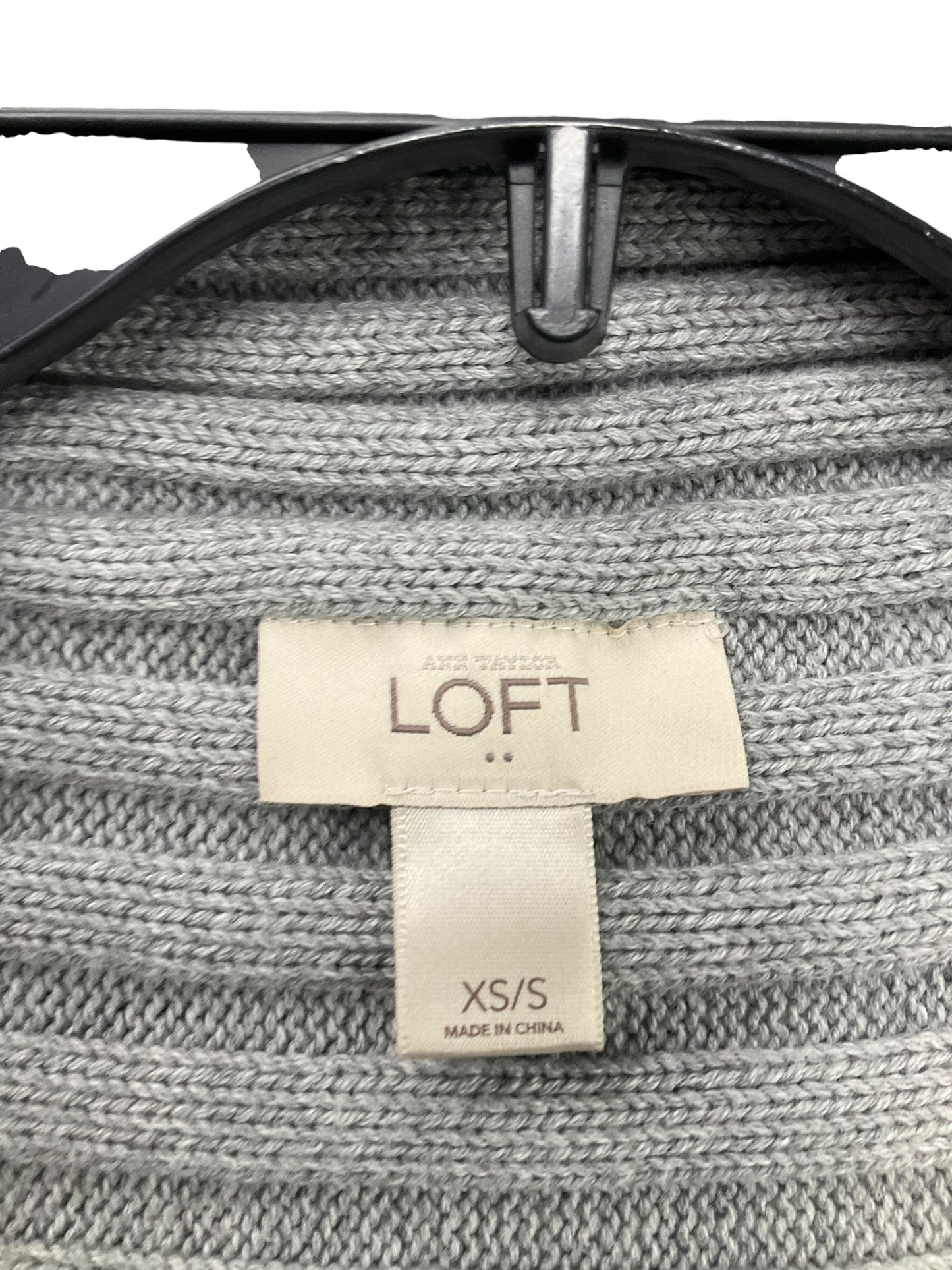 Vest Sweater By Loft In Grey, Size: Xs