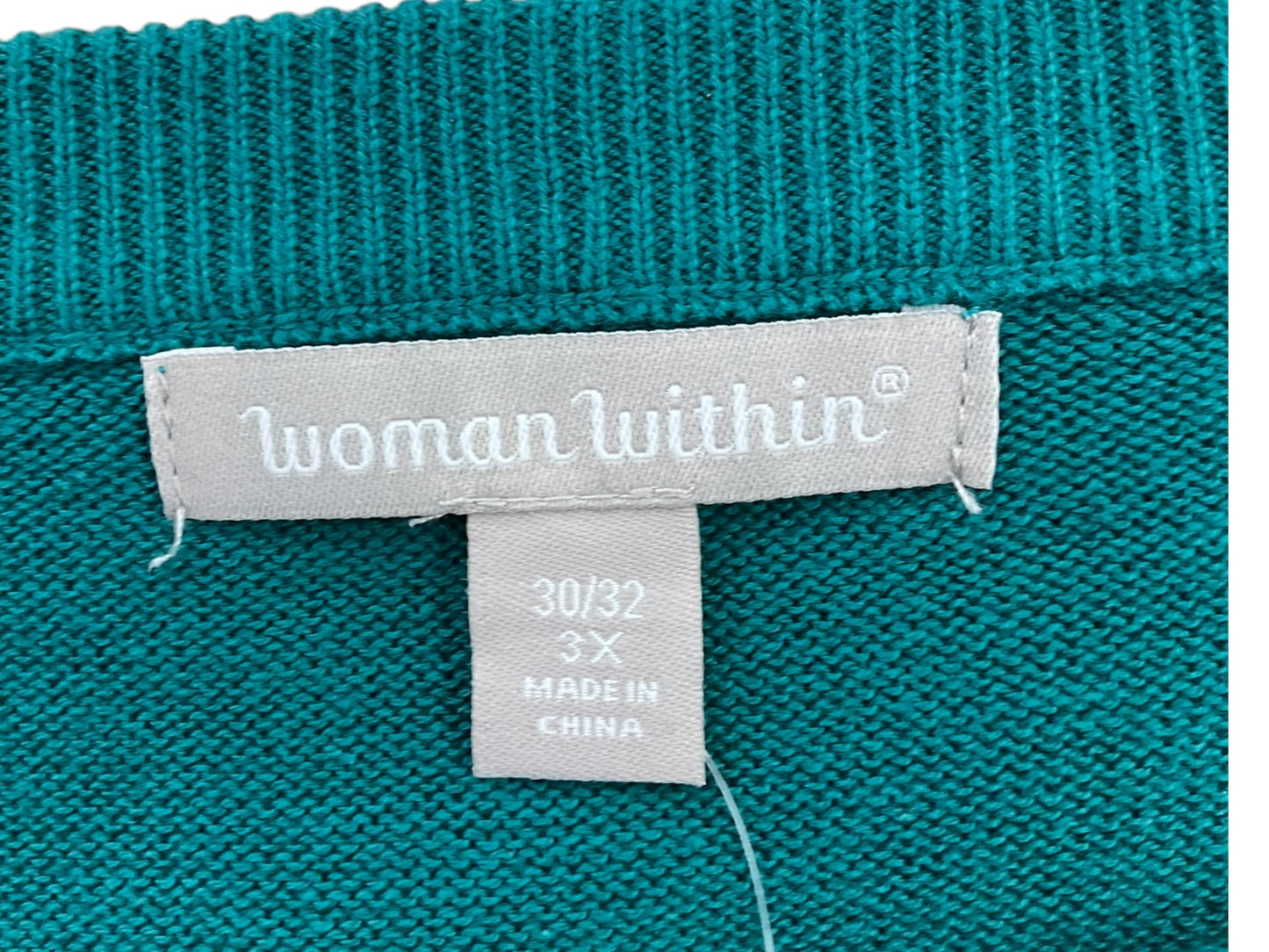 Cardigan By Woman Within In Teal, Size: 3x