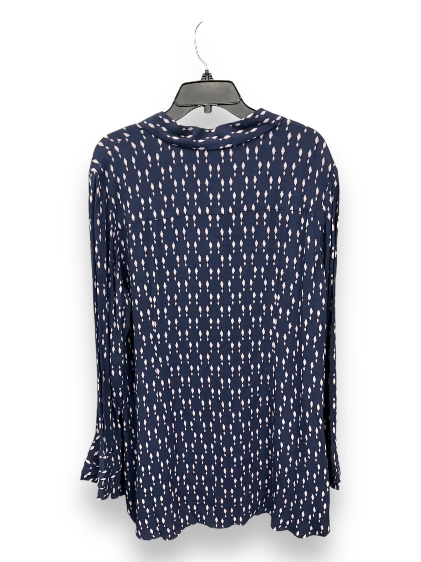 Blouse Long Sleeve By Soft Surroundings In Navy, Size: Xl