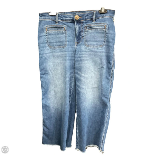 Jeans Wide Leg By J. Jill In Blue Denim, Size: 6p