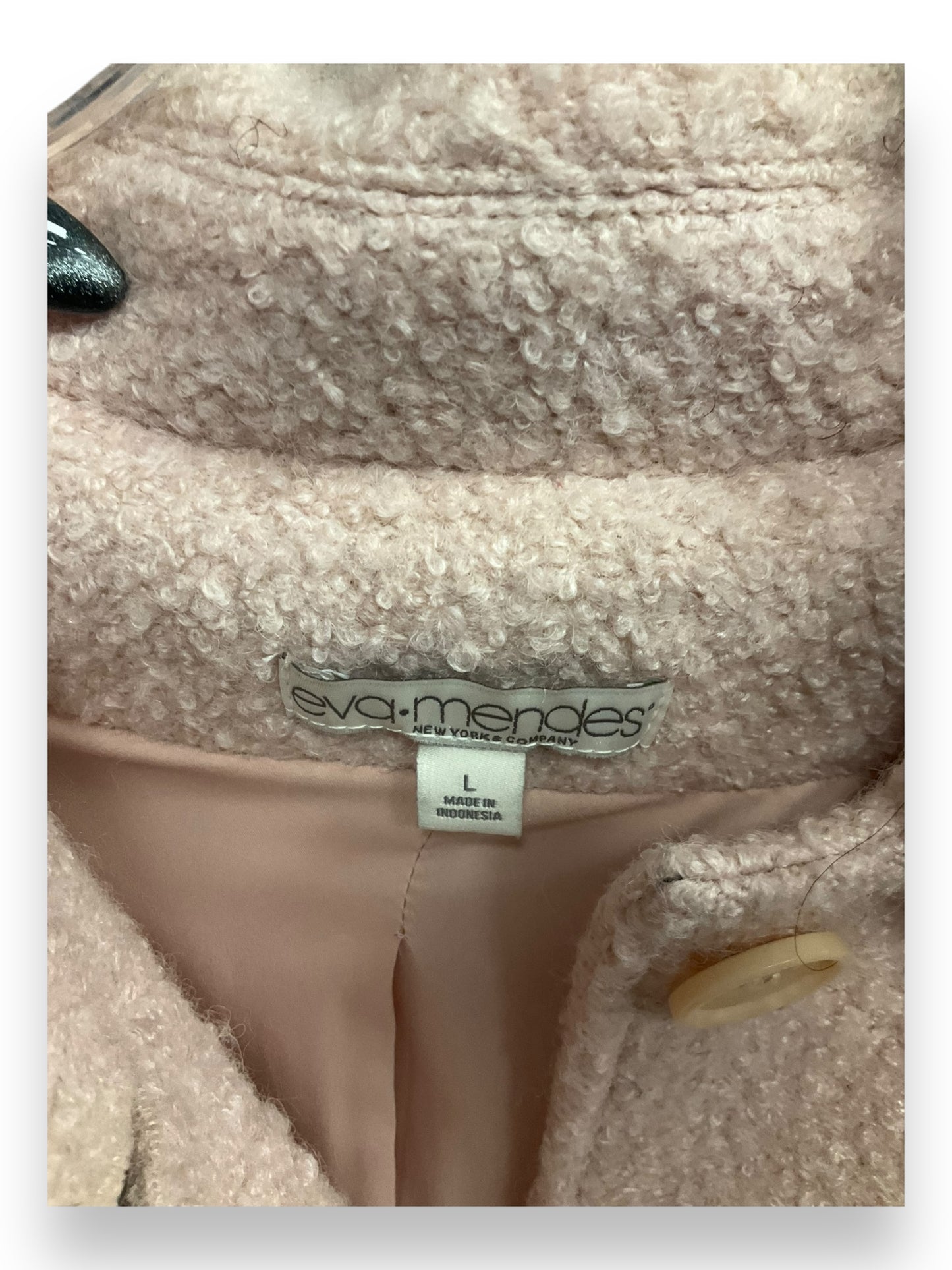 Coat Wool By Eva Mendes In Pink, Size: L