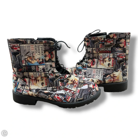 Boots Combat By Clothes Mentor In Multi-colored, Size: 11