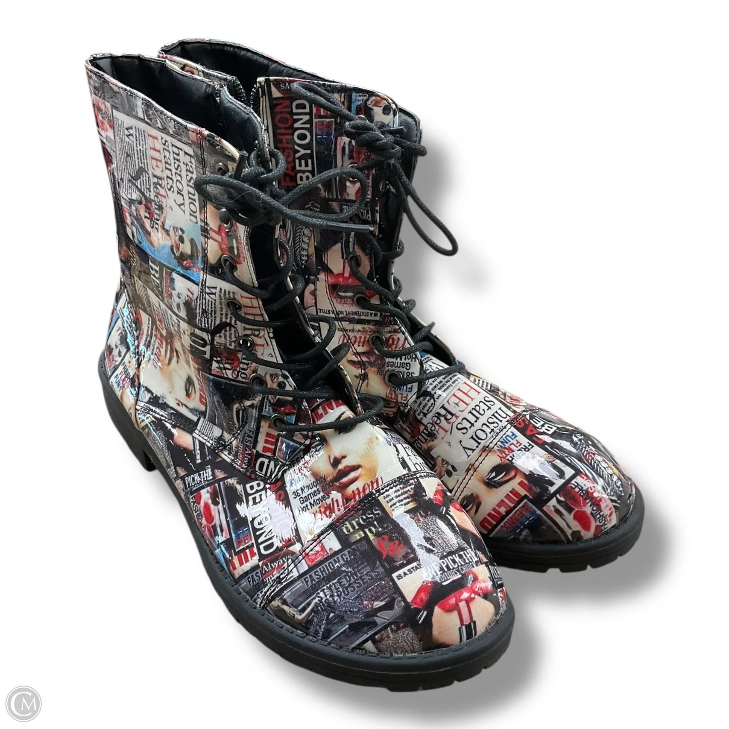 Boots Combat By Clothes Mentor In Multi-colored, Size: 11