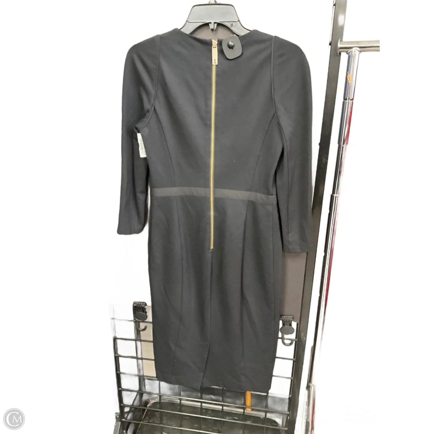 Dress Party Midi By Ted Baker In Black & Gold, Size: Xs