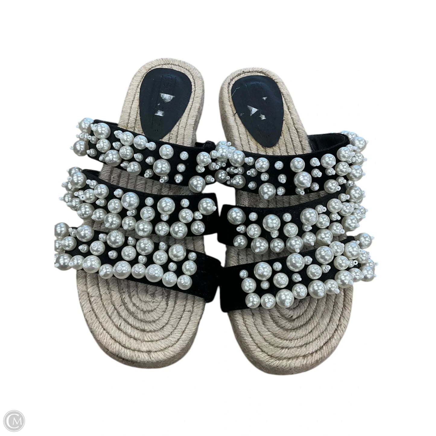 Sandals Heels Platform By Asos In Black & Tan, Size: 5