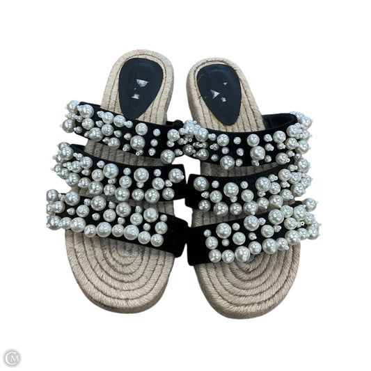Sandals Heels Platform By Asos In Black & Tan, Size: 5
