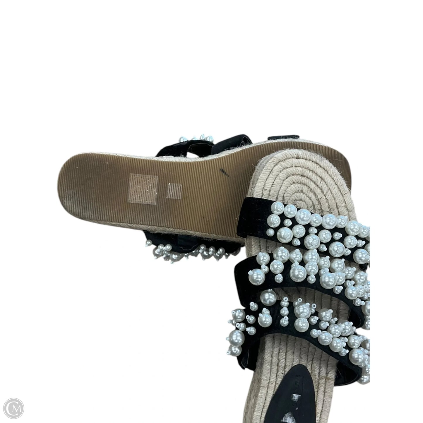 Sandals Heels Platform By Asos In Black & Tan, Size: 5