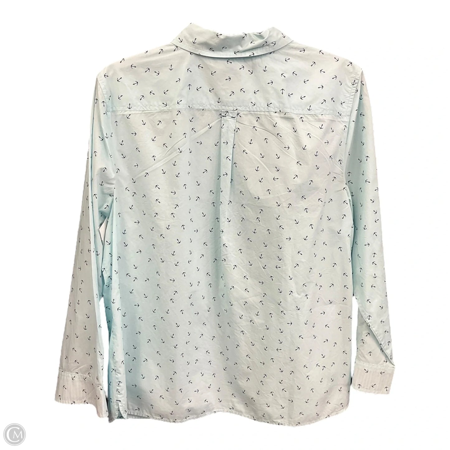 Blouse Long Sleeve By Talbots In Blue, Size: Xlp