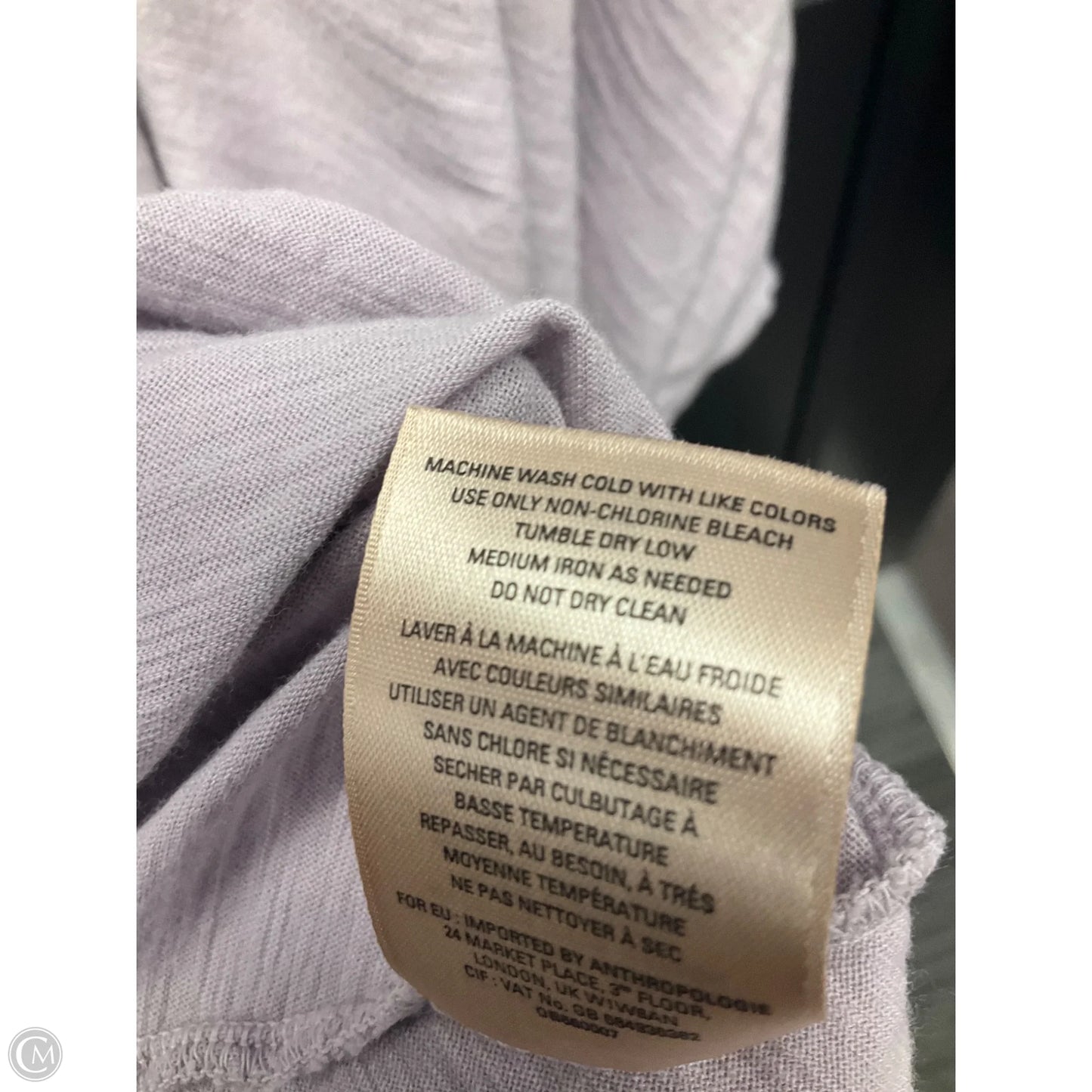 Top Short Sleeve By Anthropologie In Purple, Size: M