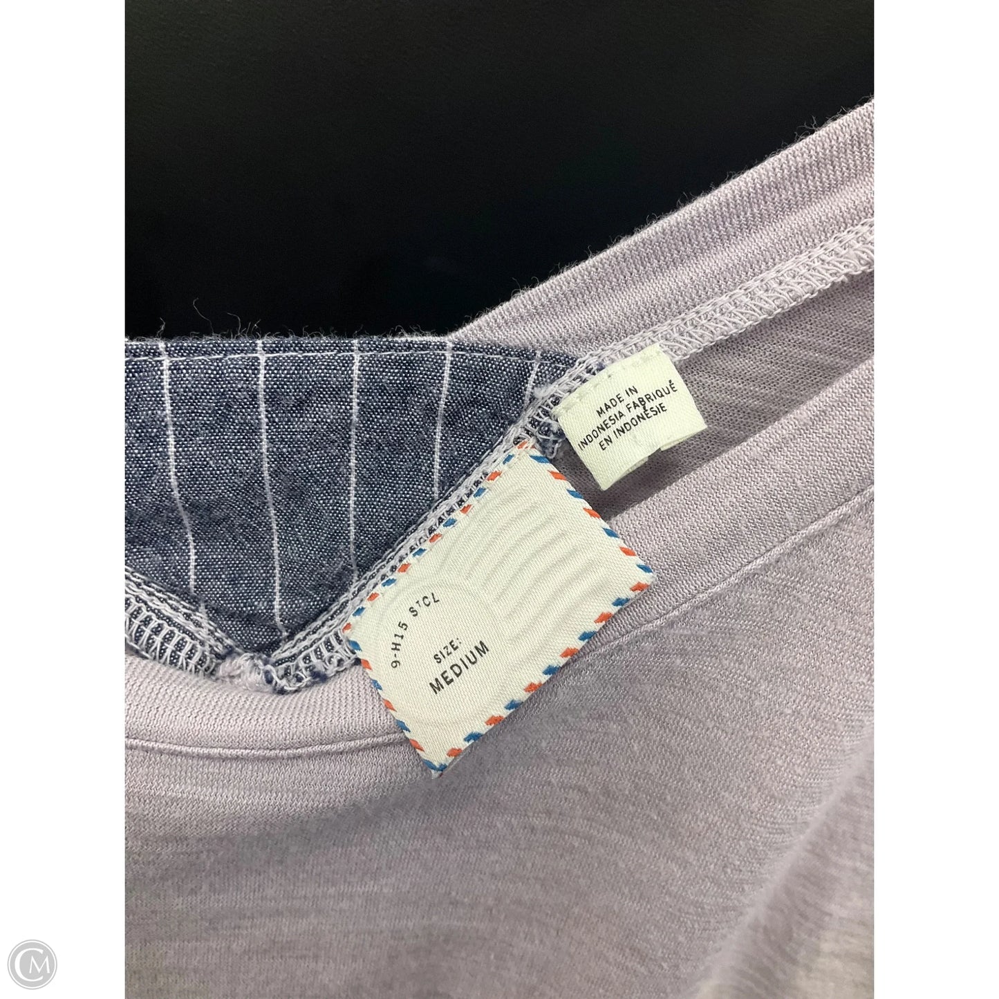 Top Short Sleeve By Anthropologie In Purple, Size: M