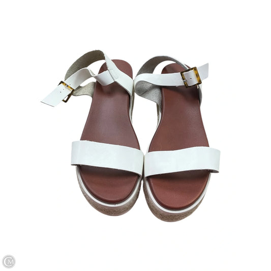 Sandals Heels Platform By Mia In Brown & White, Size: 8.5