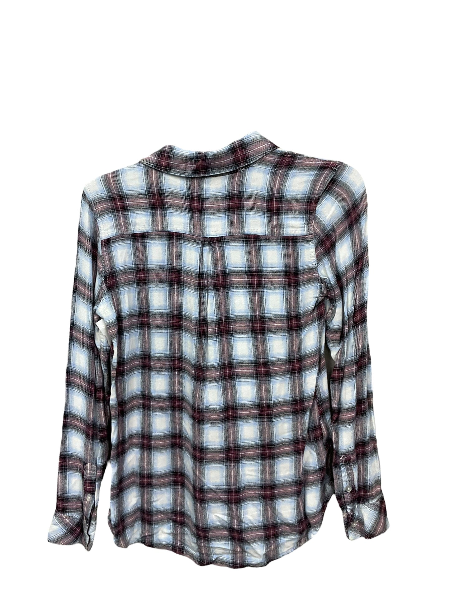 Top Long Sleeve By Clothes Mentor In Plaid, Size: S