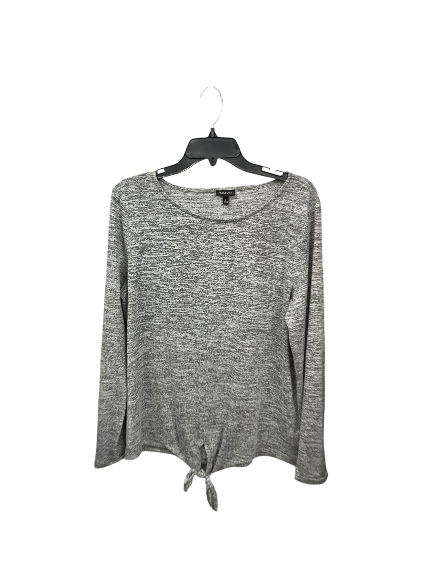 Top Long Sleeve By Talbots In Grey, Size: L