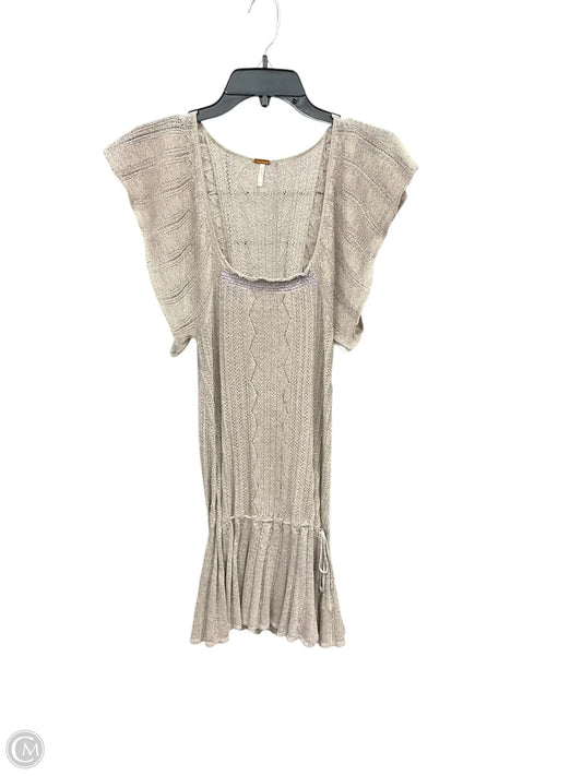 Tunic Short Sleeve By Free People In Taupe, Size: Xs