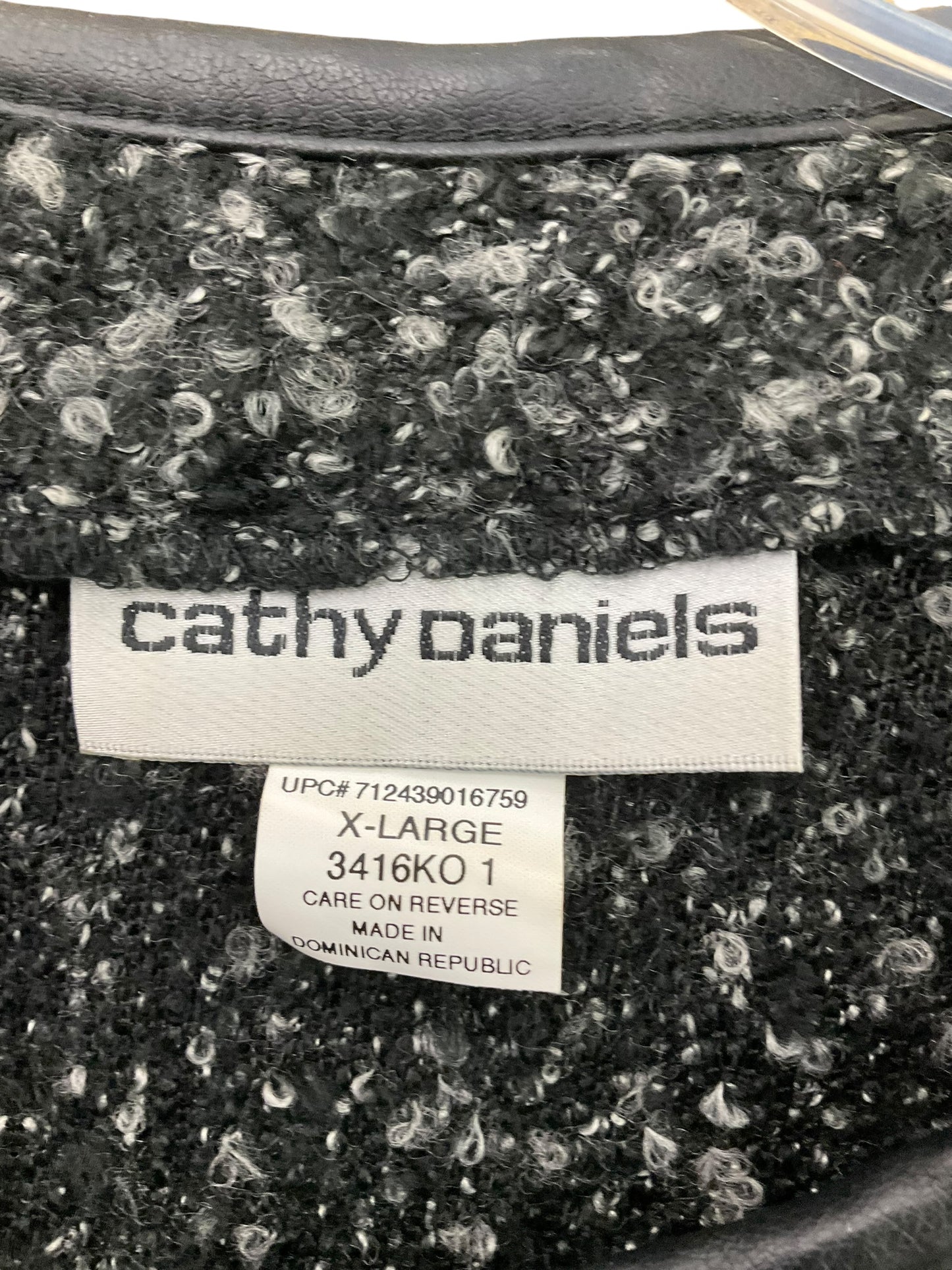 Jacket Other By Cathy Daniels In Black, Size: Xl