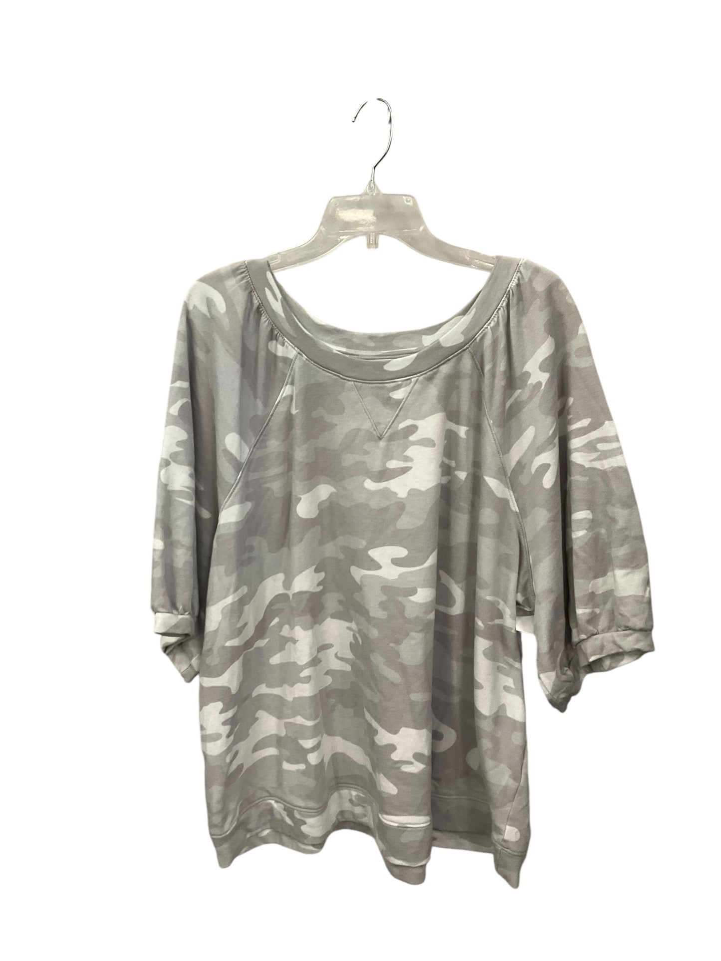 Top Short Sleeve By New Directions In Camoflauge, Size: 4x