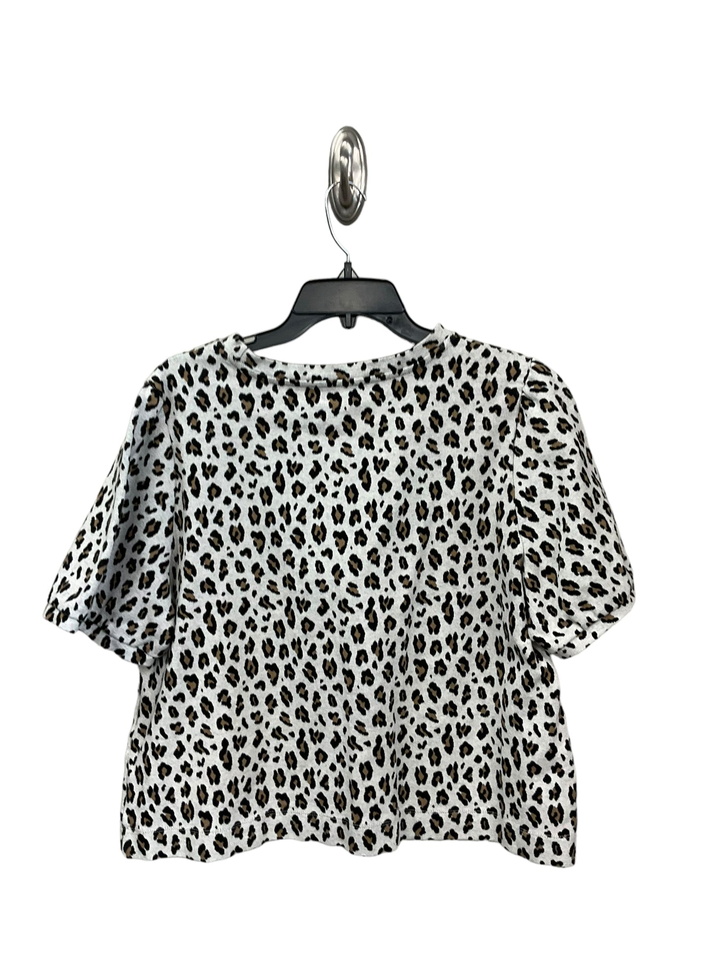 Top Short Sleeve By Loft In Animal Print, Size: Xxl