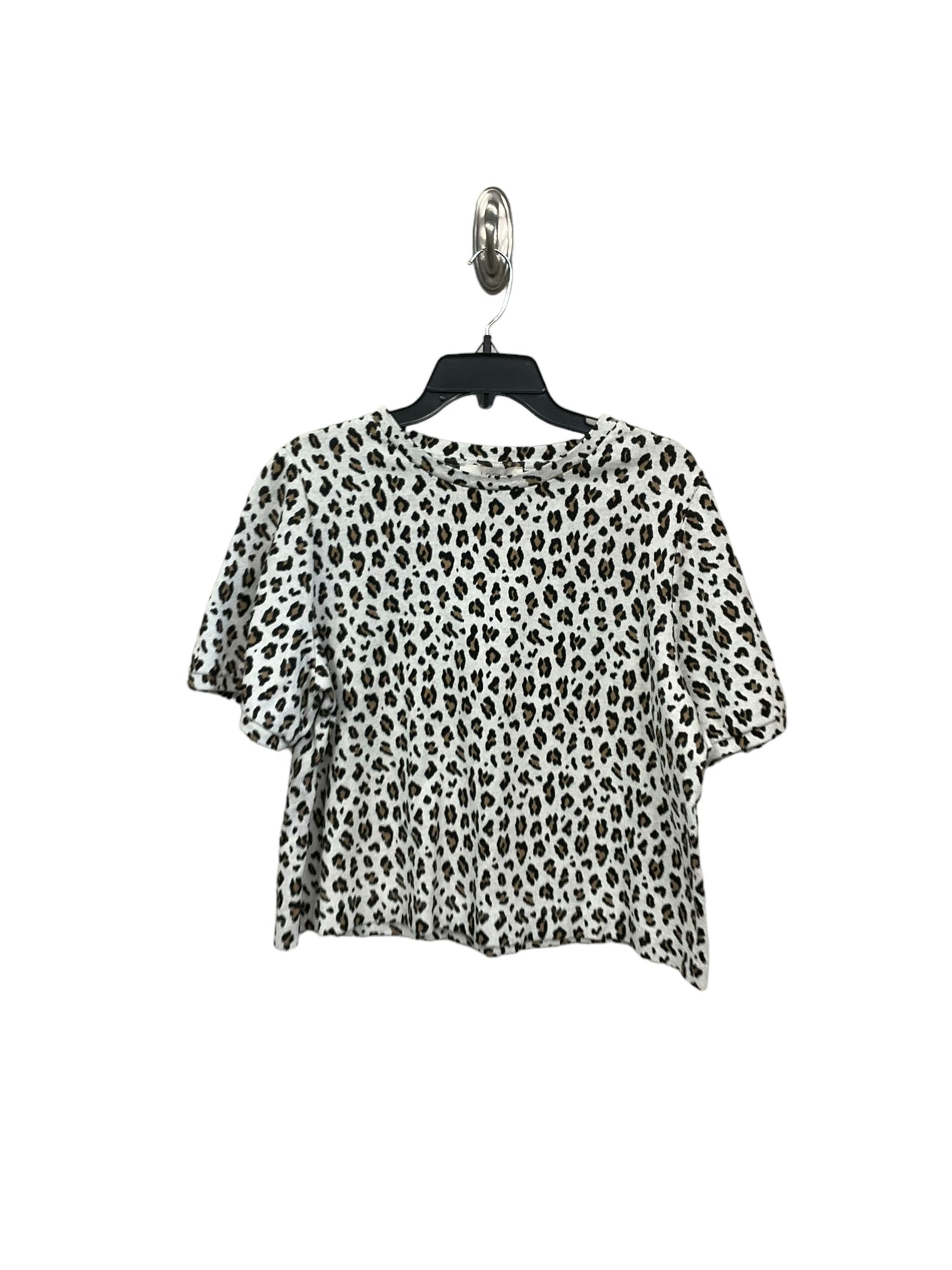 Top Short Sleeve By Loft In Animal Print, Size: Xxl