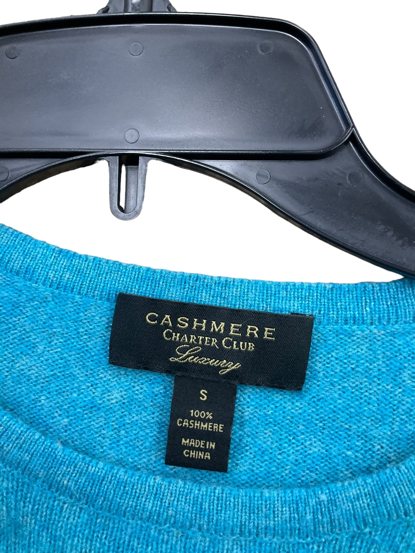 Sweater Cashmere By Charter Club In Aquamarine, Size: S