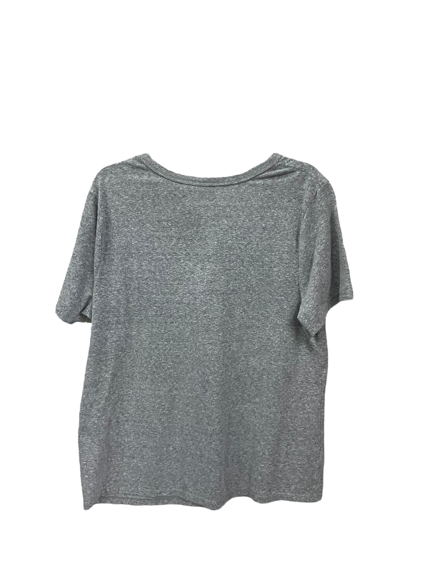 Top Short Sleeve Basic By Ava & Viv In Grey, Size: 1x