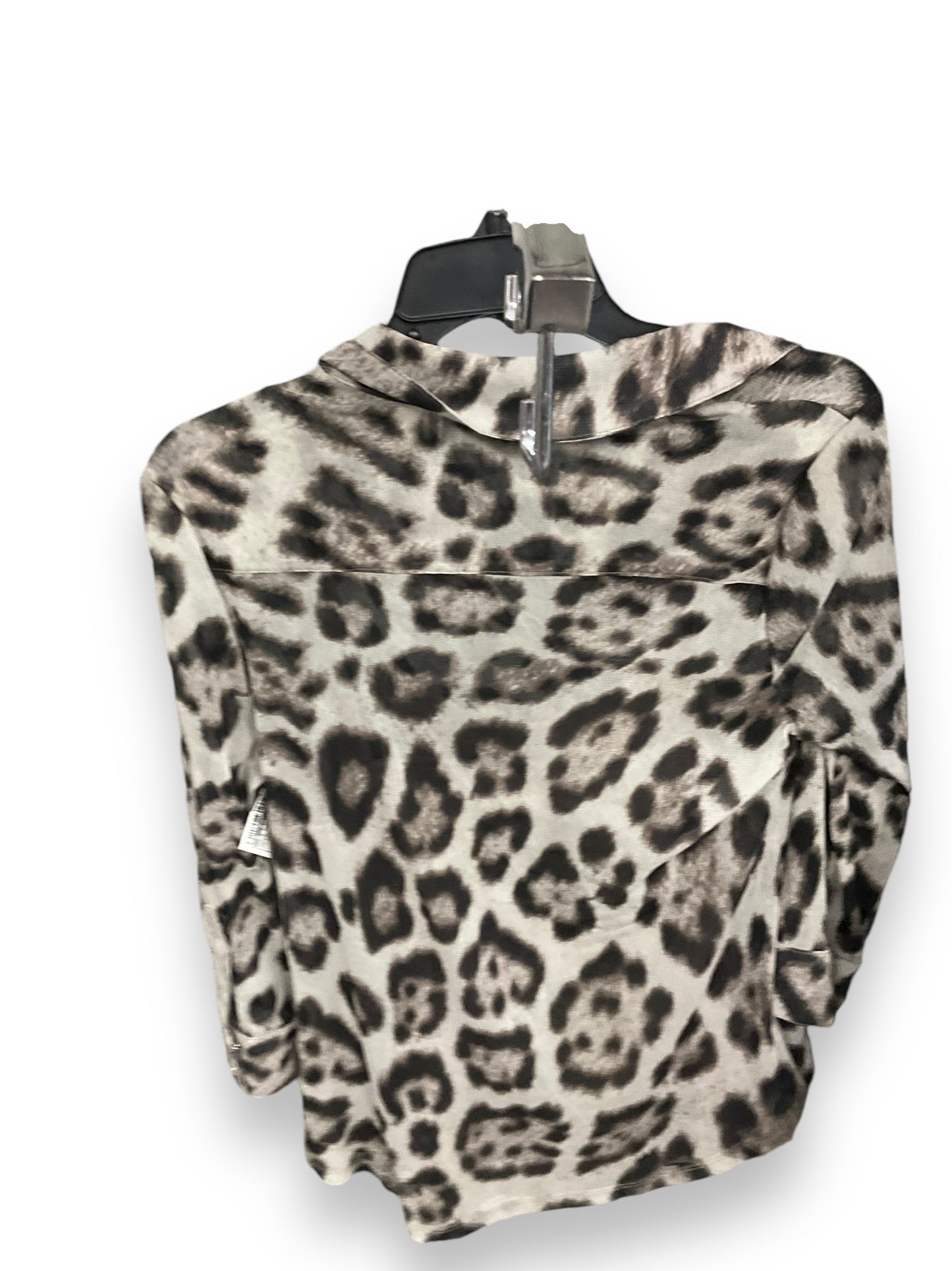 Top 3/4 Sleeve By Inc In Animal Print, Size: Petite Large