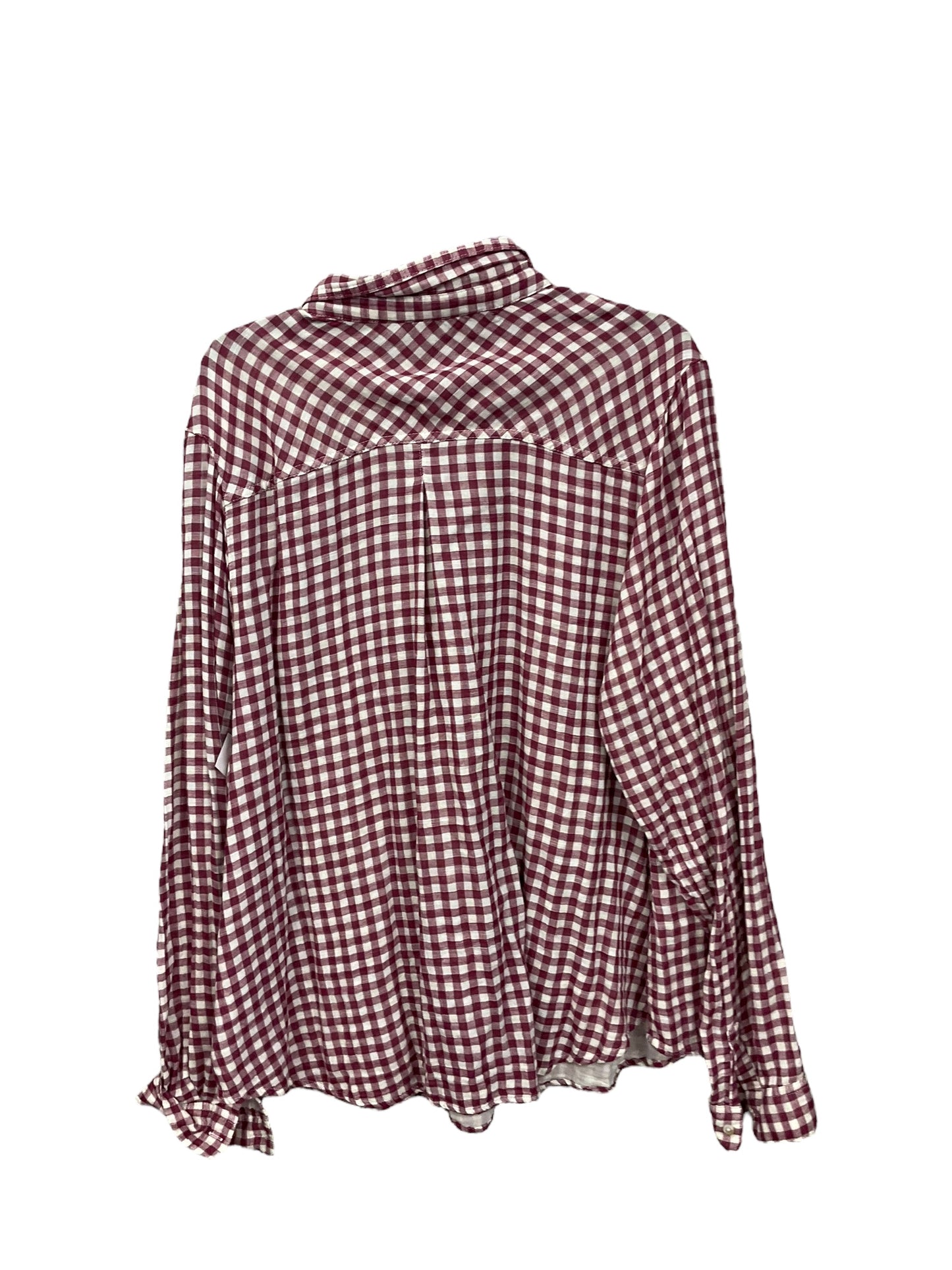 Top Long Sleeve By Maurices In Plaid Pattern, Size: 3x