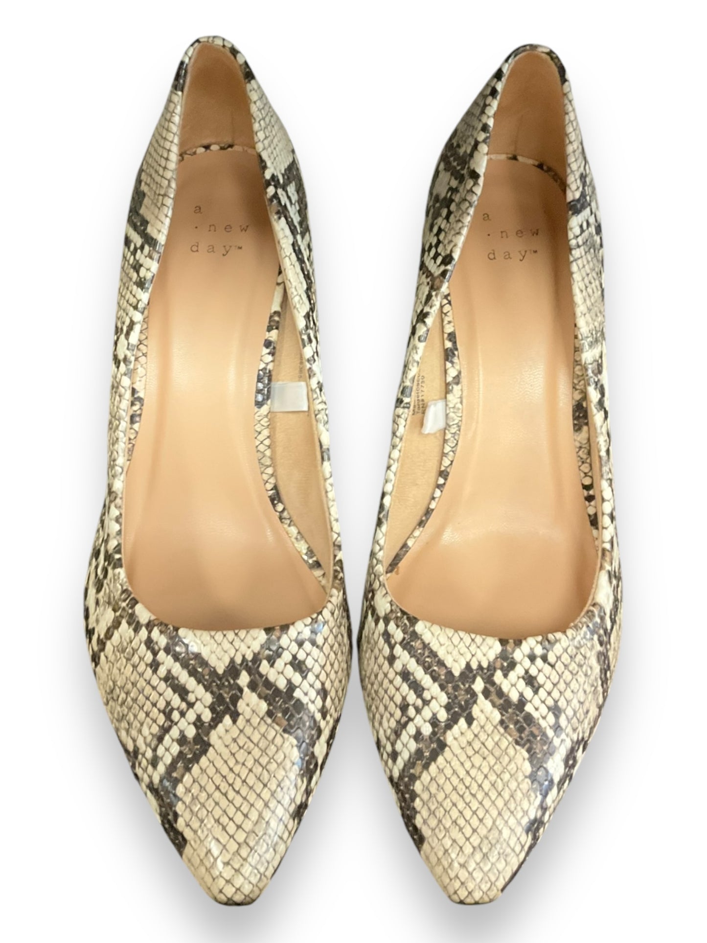 Shoes Heels Stiletto By A New Day In Snakeskin Print, Size: 8