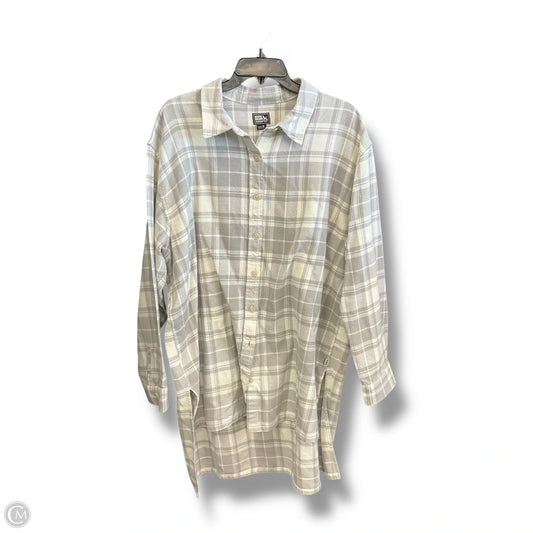Tunic Long Sleeve By Eddie Bauer In Plaid Pattern, Size: Xl
