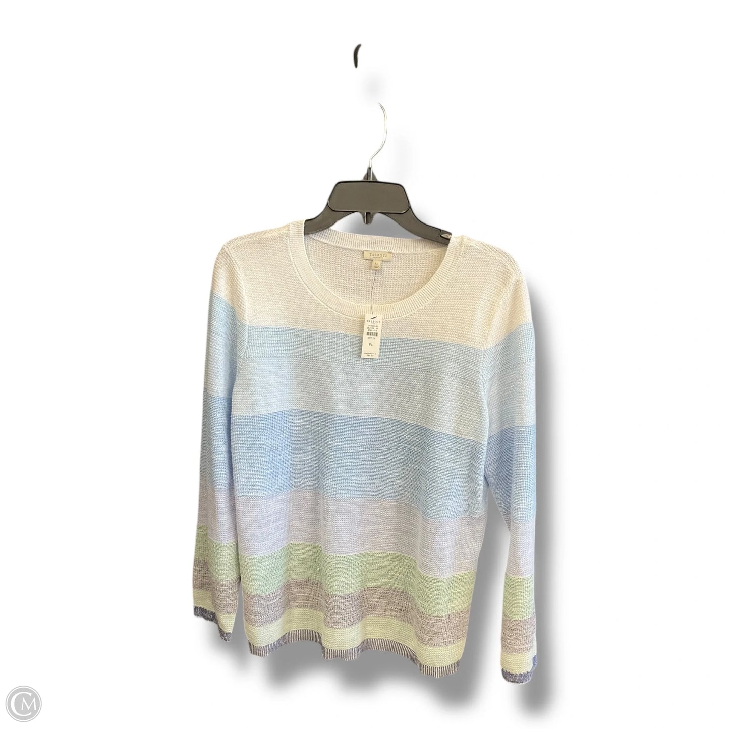 Top Long Sleeve By Talbots In Striped Pattern, Size: Lp