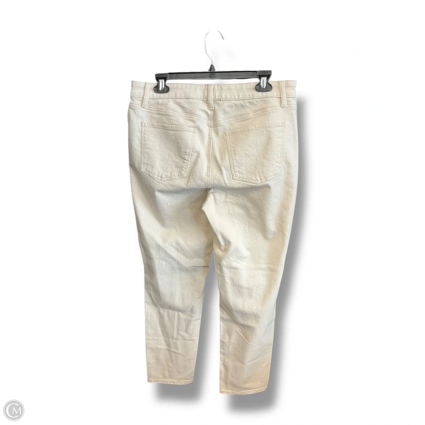 Pants Cropped By Talbots In Cream Denim, Size: 12p