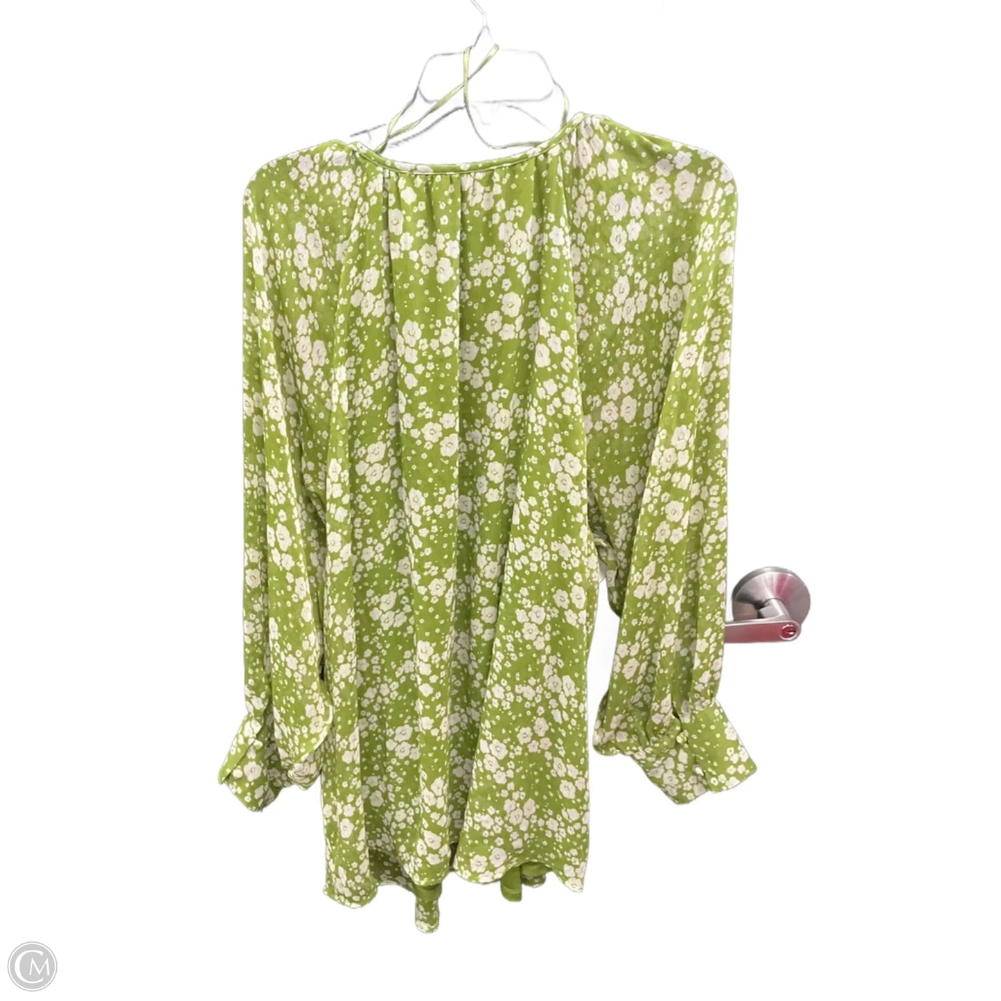 Top Long Sleeve By Lc Lauren Conrad In Green, Size: 3x