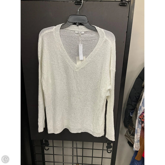 Top Long Sleeve By Sioni In White, Size: L