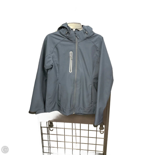 Jacket Windbreaker By Clothes Mentor In Navy, Size: Medium