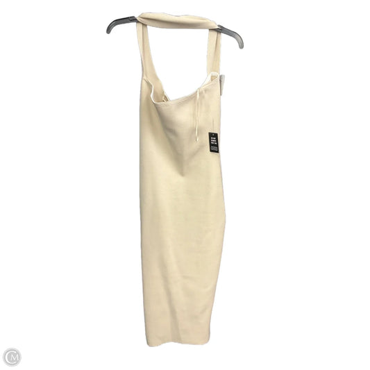 Dress Casual Midi By Express In Cream, Size: L