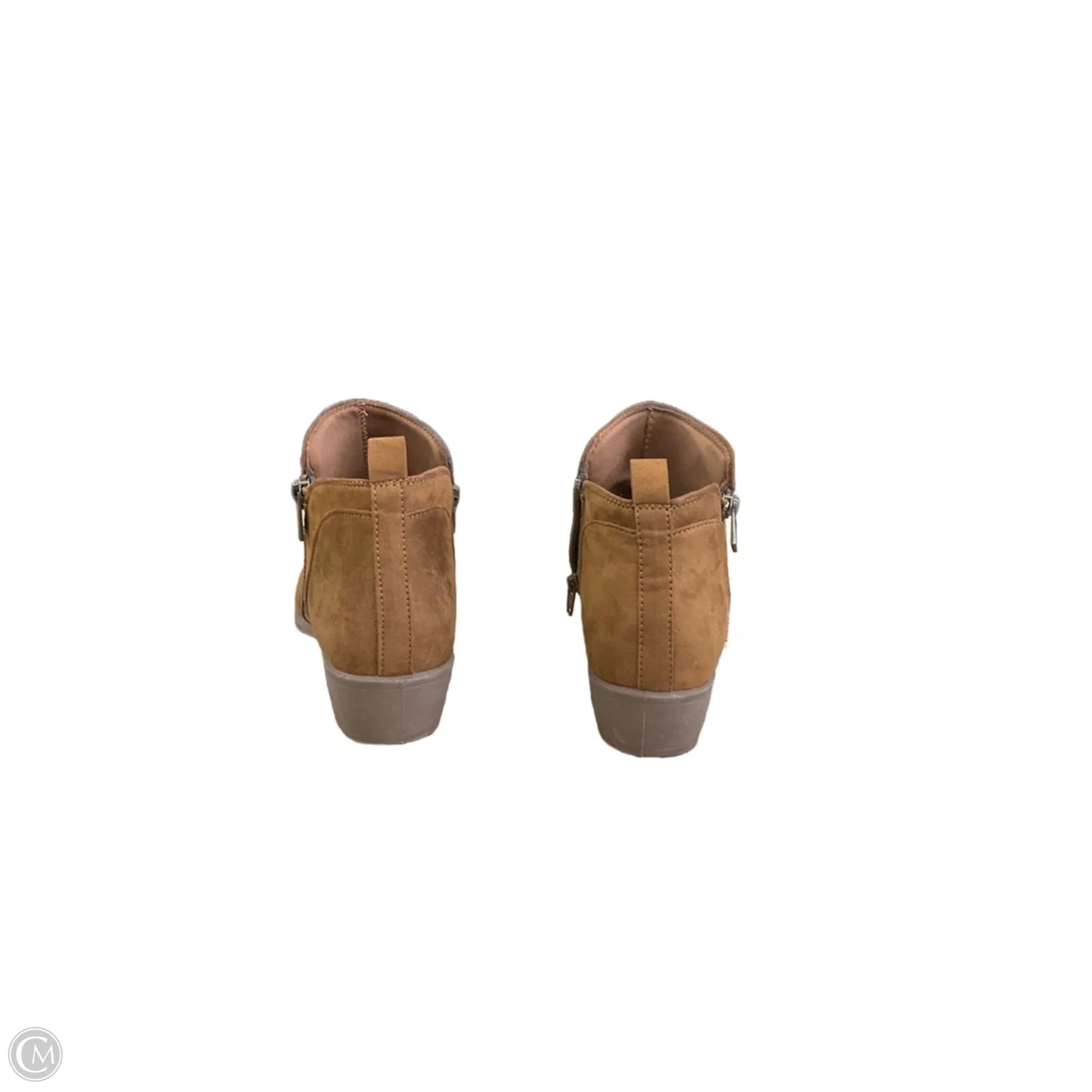 Boots Ankle Heels By Falls Creek In Brown, Size: 9.5