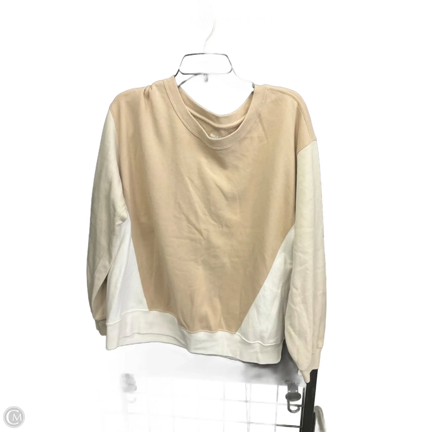 Sweatshirt Crewneck By Abercrombie And Fitch In Cream, Size: L