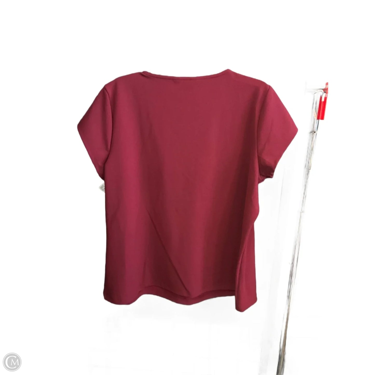 Top Short Sleeve Basic By Liz Claiborne In Red, Size: Xxl