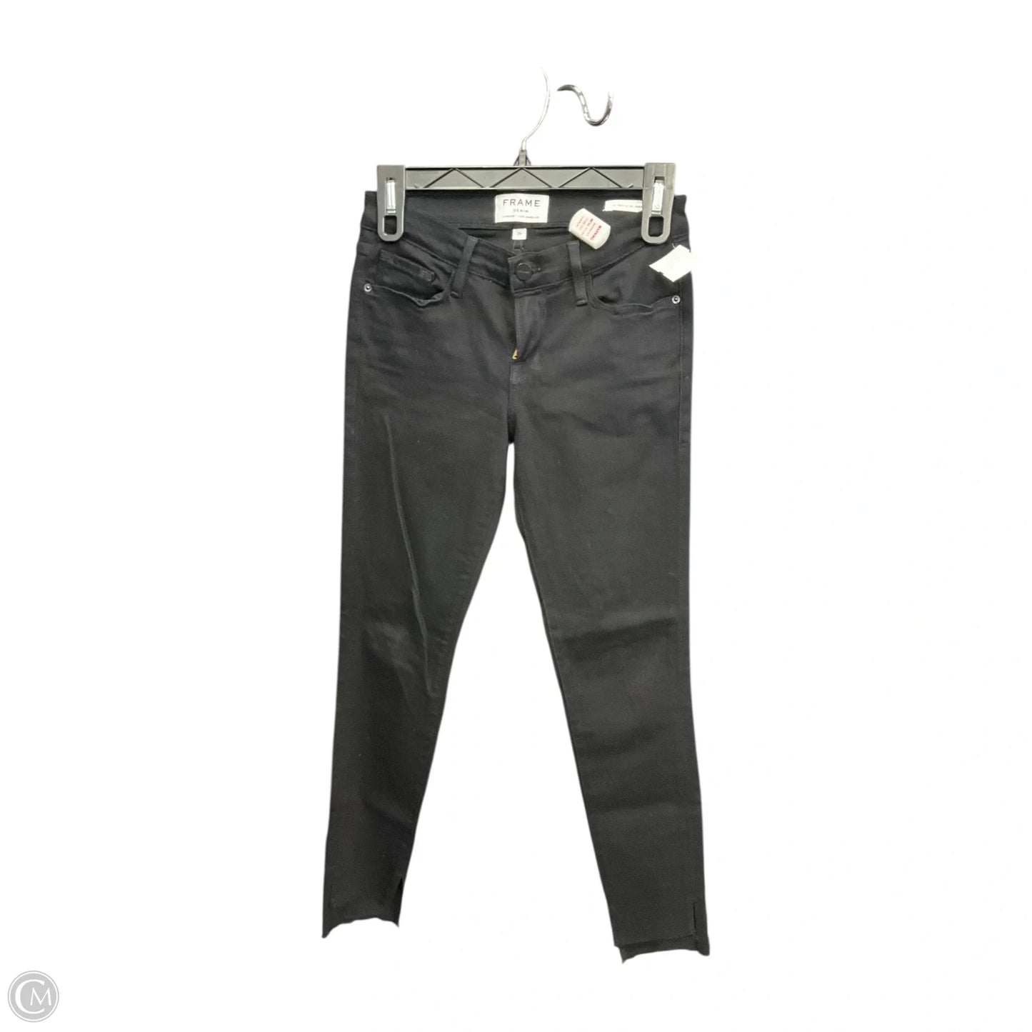 Jeans Skinny By Frame In Black Denim, Size: 2