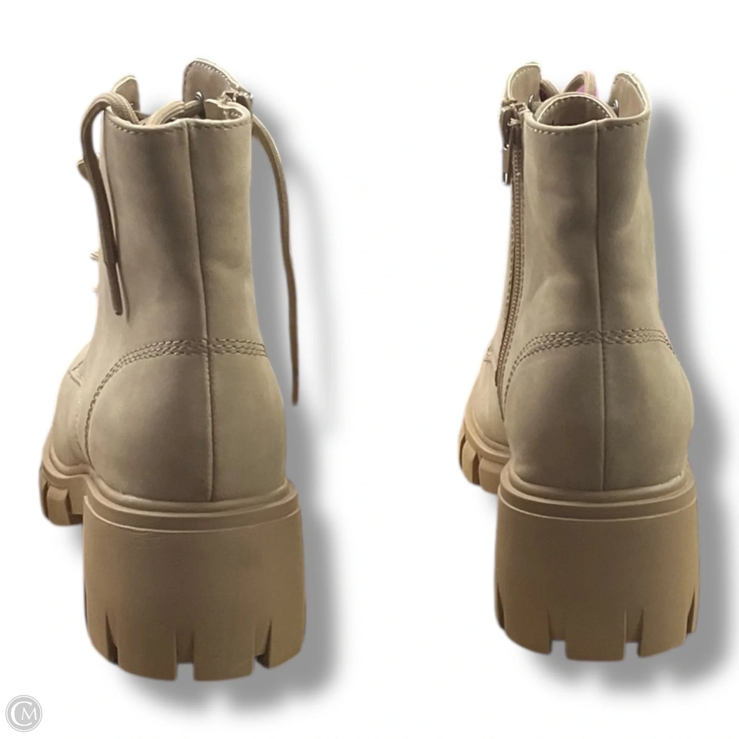 Boots Combat By Mia In Tan, Size: 8.5