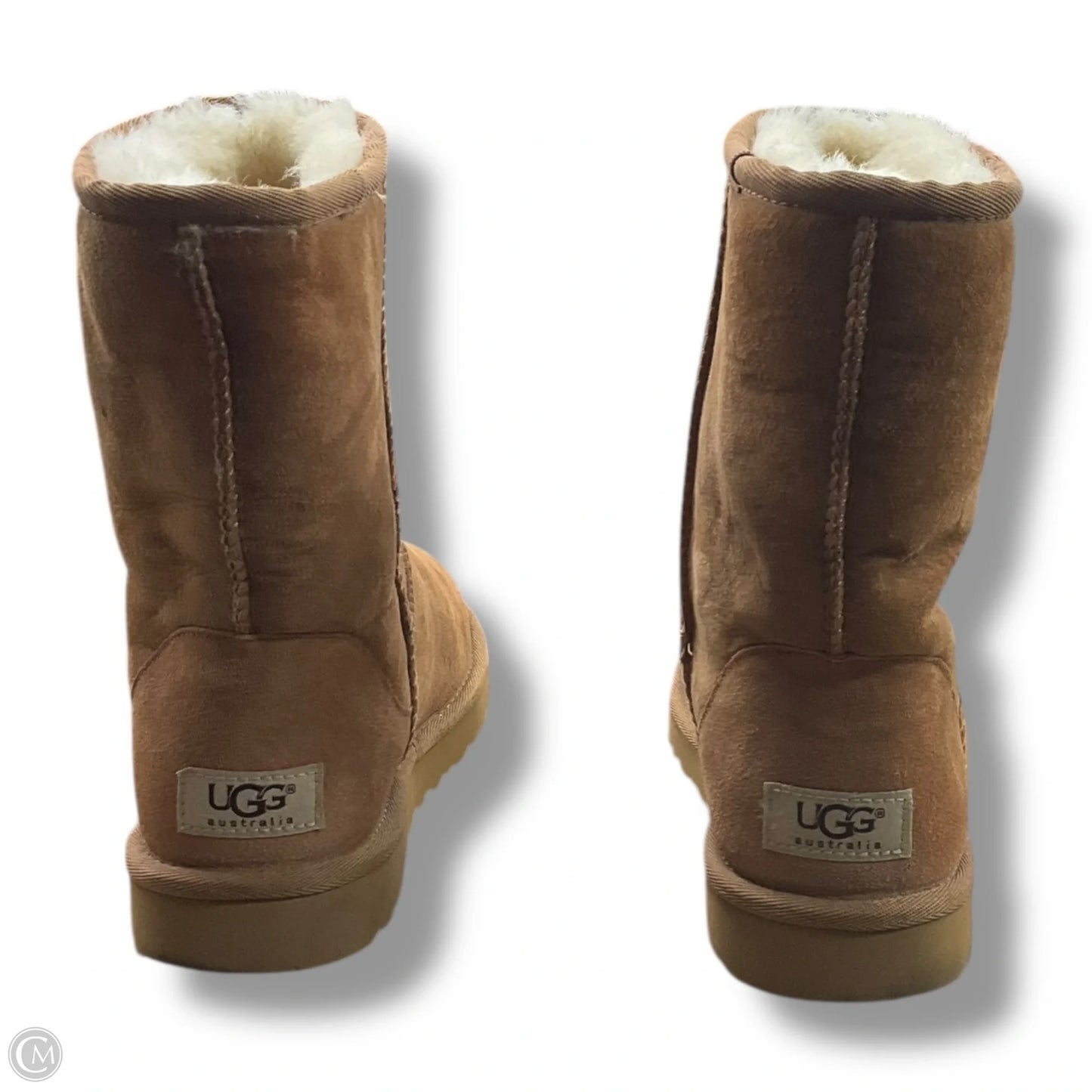 Boots Designer By Ugg In Brown, Size: 9