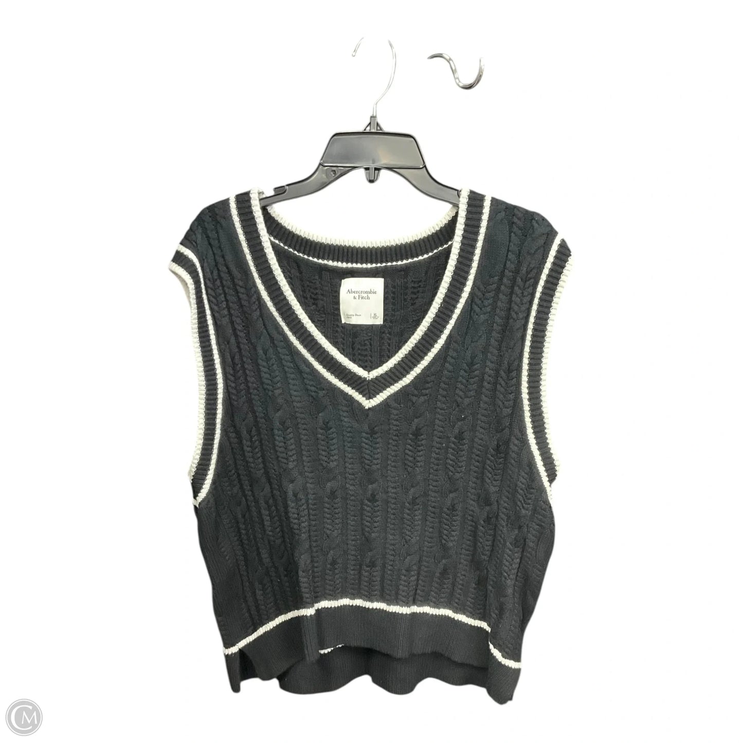 Vest Sweater By Abercrombie And Fitch In Blue & White, Size: Xl