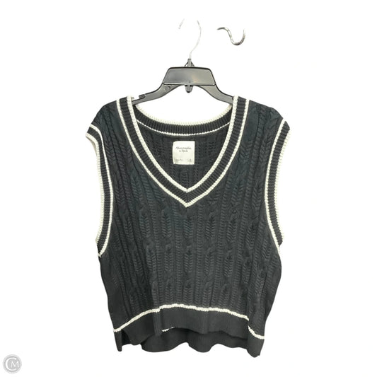 Vest Sweater By Abercrombie And Fitch In Blue & White, Size: Xl