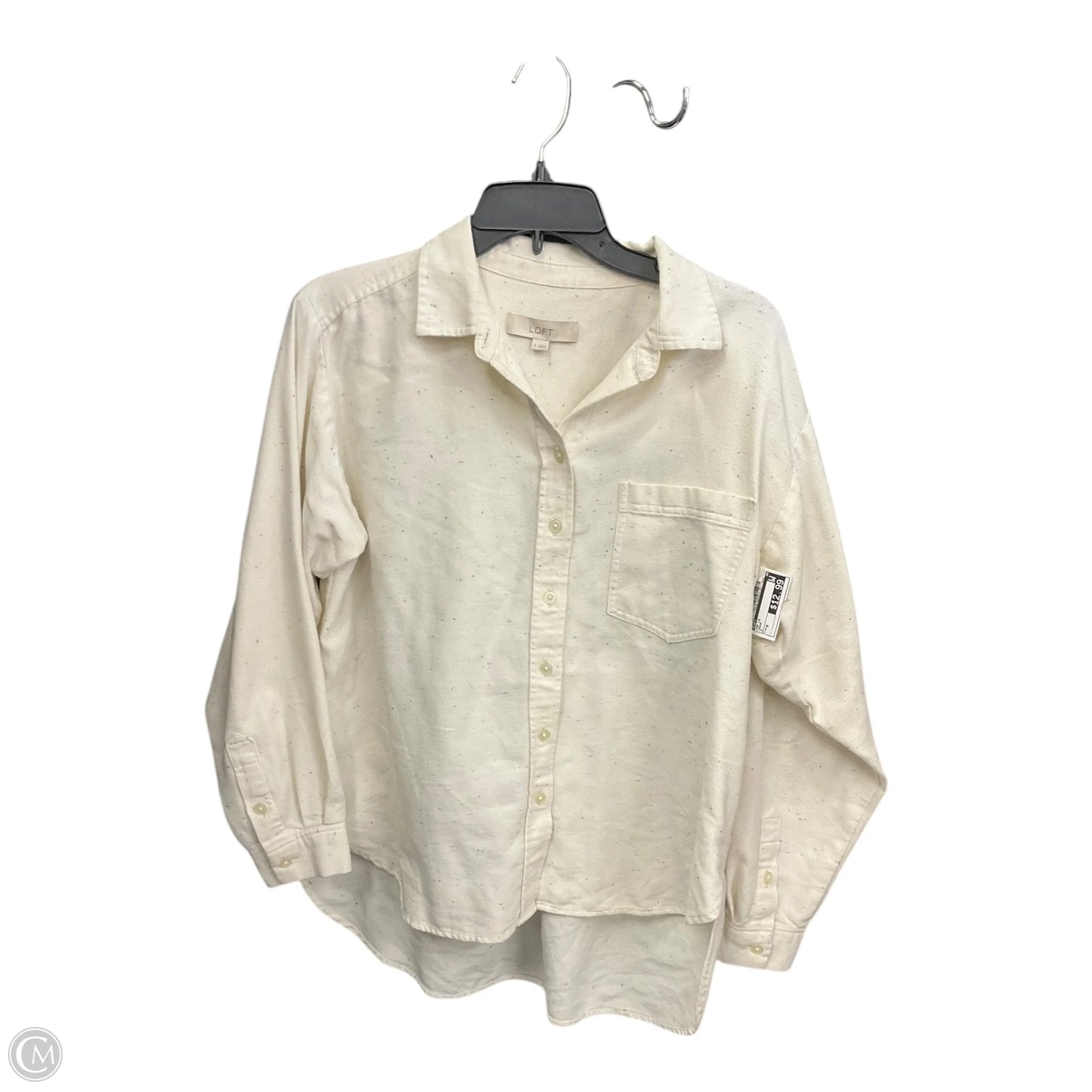 Top Long Sleeve By Loft In Cream, Size: M